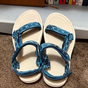 Teva sandals in Blue and Cream